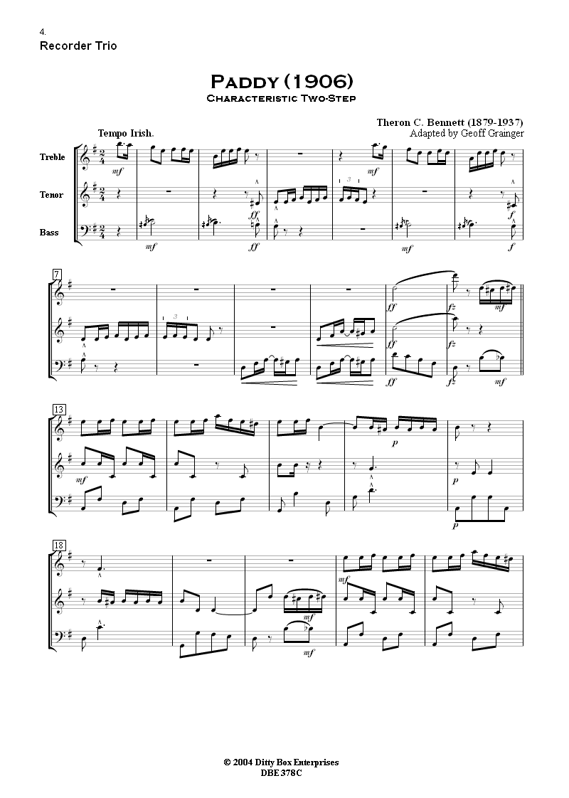 Please note that for bandwidth reasons, both the displayed score and the *.mp3 
file which can be listened to are of low quality (96 dpi and 48kbps respectively) 
and do not reflect the high quality of the delivered products.The delivered score 
format is A4 and printed with high quality.