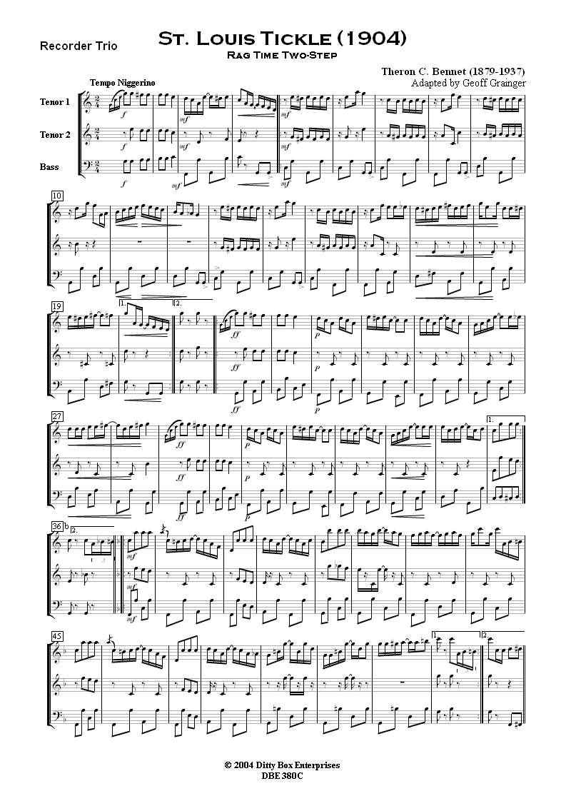 Please note that for bandwidth reasons, both the displayed score and the *.mp3 
file which can be listened to are of low quality (96 dpi and 48kbps respectively) 
and do not reflect the high quality of the delivered products.The delivered score 
format is A4 and printed with high quality.