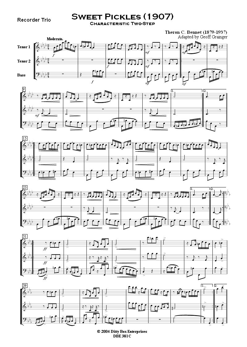 Please note that for bandwidth reasons, both the displayed score and the *.mp3 
file which can be listened to are of low quality (96 dpi and 48kbps respectively) 
and do not reflect the high quality of the delivered products.The delivered score 
format is A4 and printed with high quality.