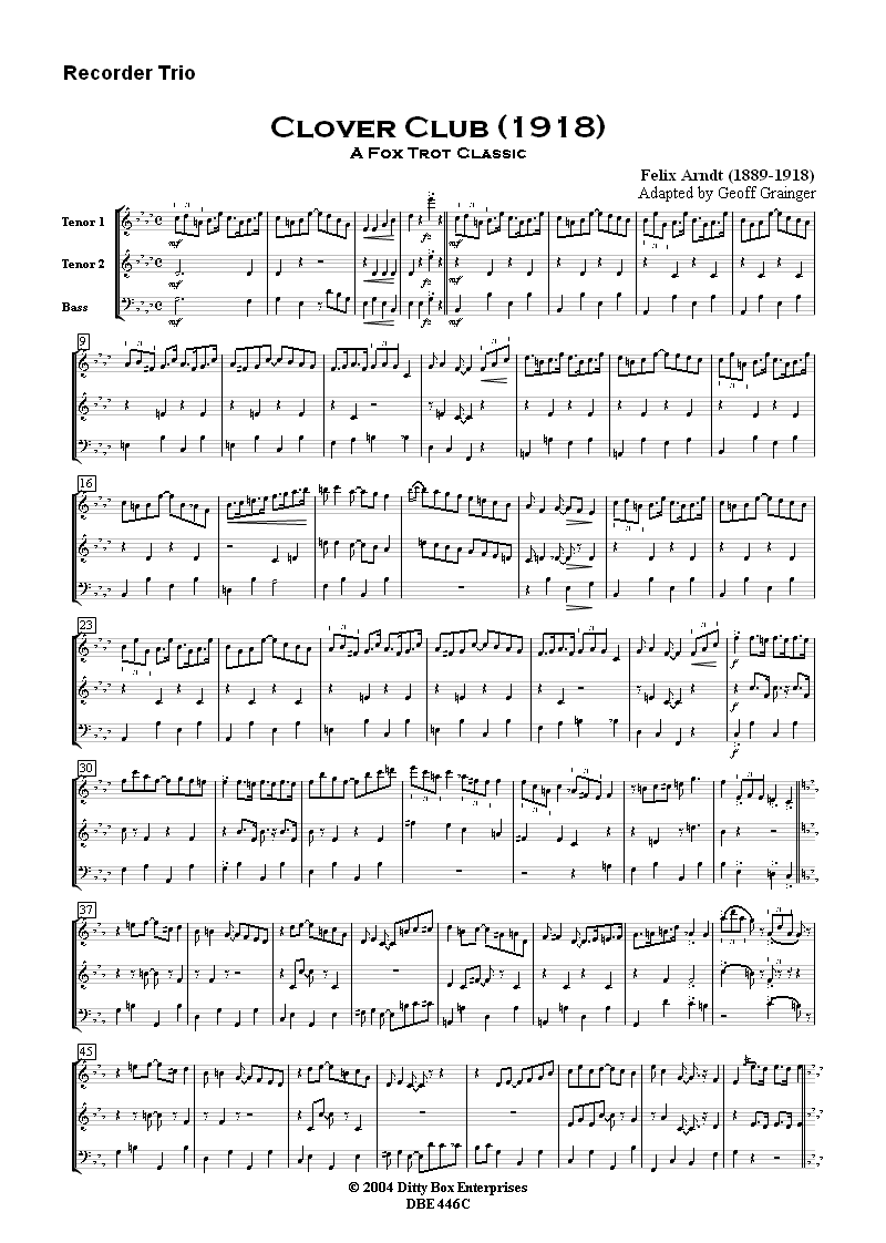 Please note that for bandwidth reasons, both the displayed score and the *.mp3 
file which can be listened to are of low quality (96 dpi and 48kbps respectively) 
and do not reflect the high quality of the delivered products.The delivered score 
format is A4 and printed with high quality.