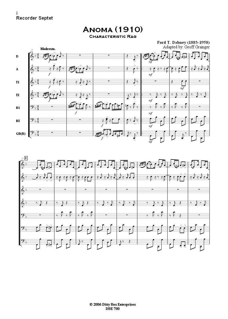 Please note that for bandwidth reasons, both the displayed score and the *.mp3 
file which can be listened to are of low quality (96 dpi and 48kbps respectively) 
and do not reflect the high quality of the delivered products.The delivered score 
format is A4 and printed with high quality.