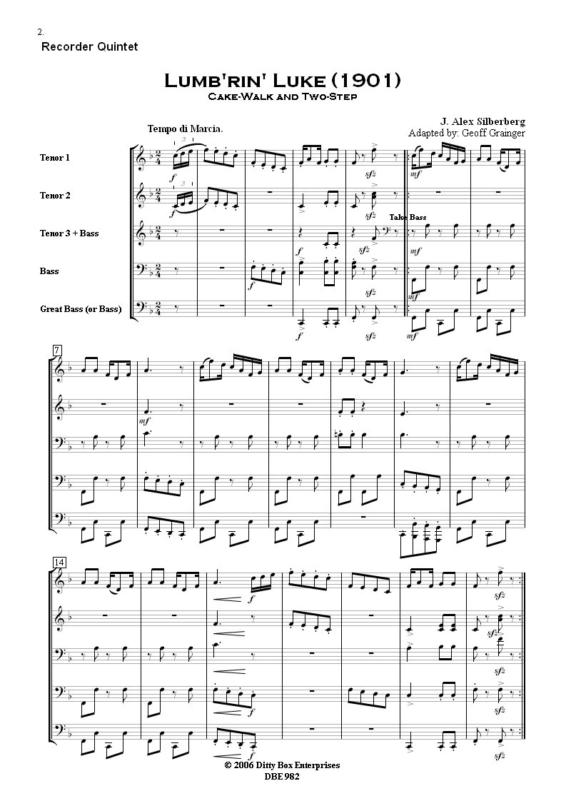 Please note that for bandwidth reasons, both the displayed score and the *.mp3 
file which can be listened to are of low quality (96 dpi and 48kbps respectively) 
and do not reflect the high quality of the delivered products.The delivered score 
format is A4 and printed with high quality.