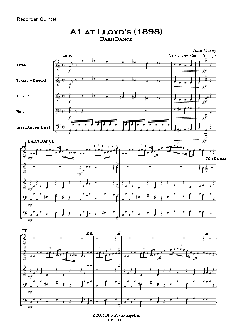 Please note that for bandwidth reasons, both the displayed score and the *.mp3 
file which can be listened to are of low quality (96 dpi and 48kbps respectively) 
and do not reflect the high quality of the delivered products.The delivered score 
format is A4 and printed with high quality.