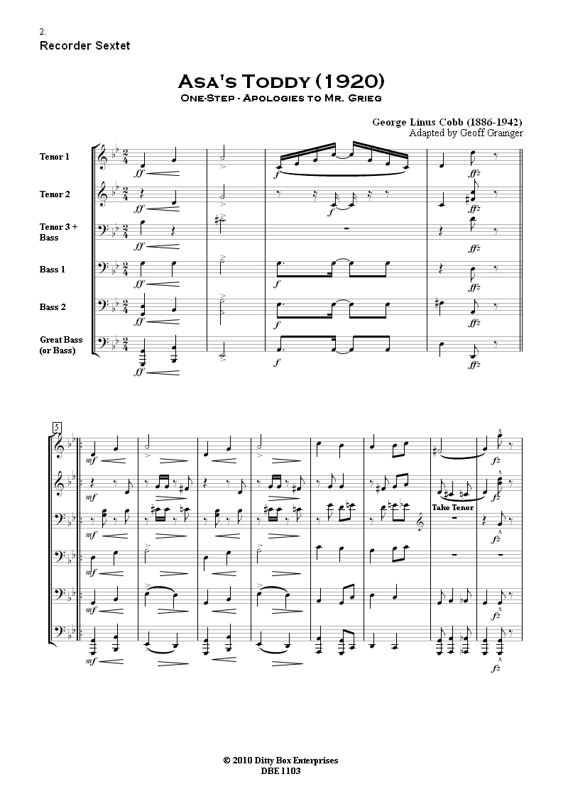 Please note that for bandwidth reasons, both the displayed score and the *.mp3 
file which can be listened to are of low quality (96 dpi and 48kbps respectively) 
and do not reflect the high quality of the delivered products.The delivered score 
format is A4 and printed with high quality.